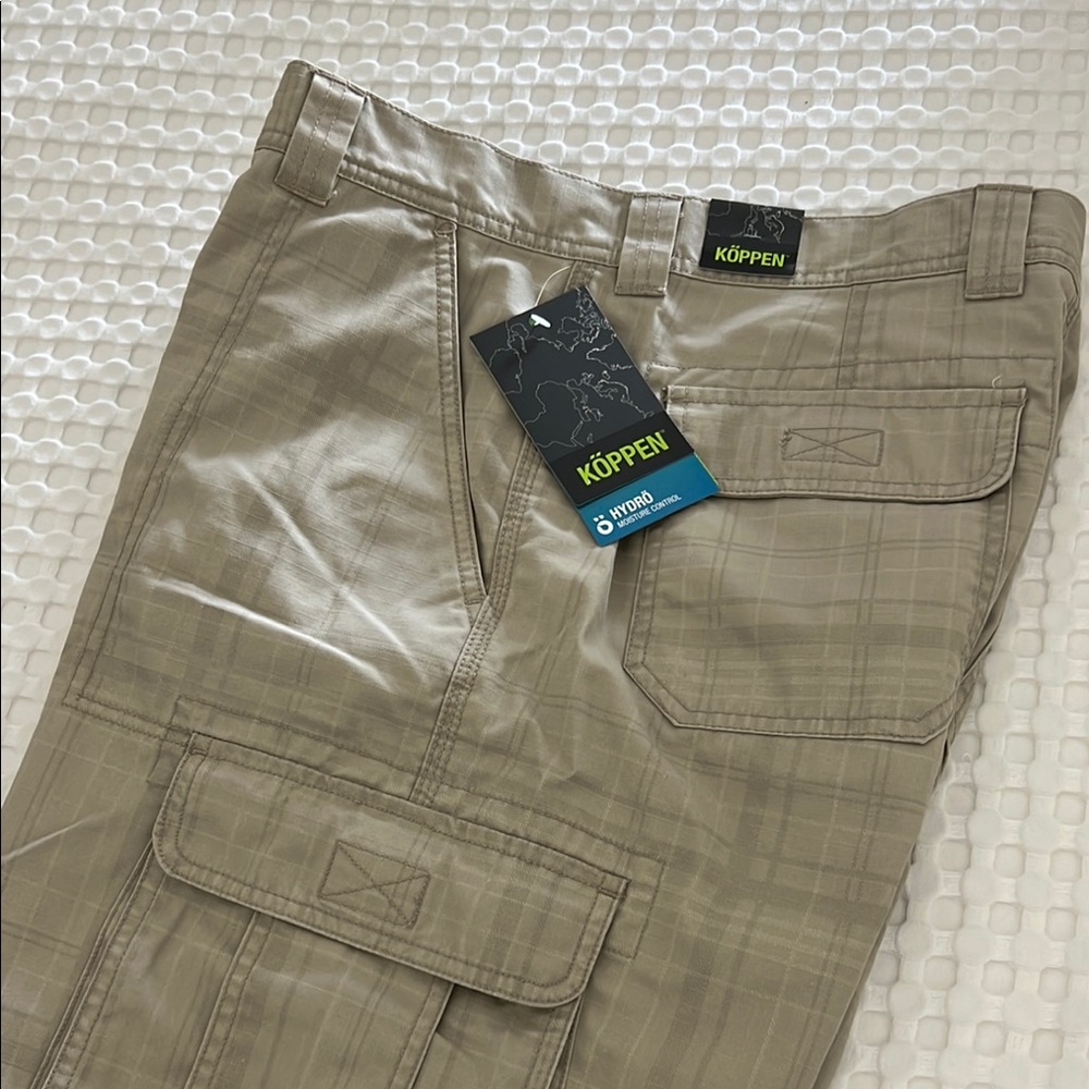 Köppen Men's Striped Tan  Cargo Pants